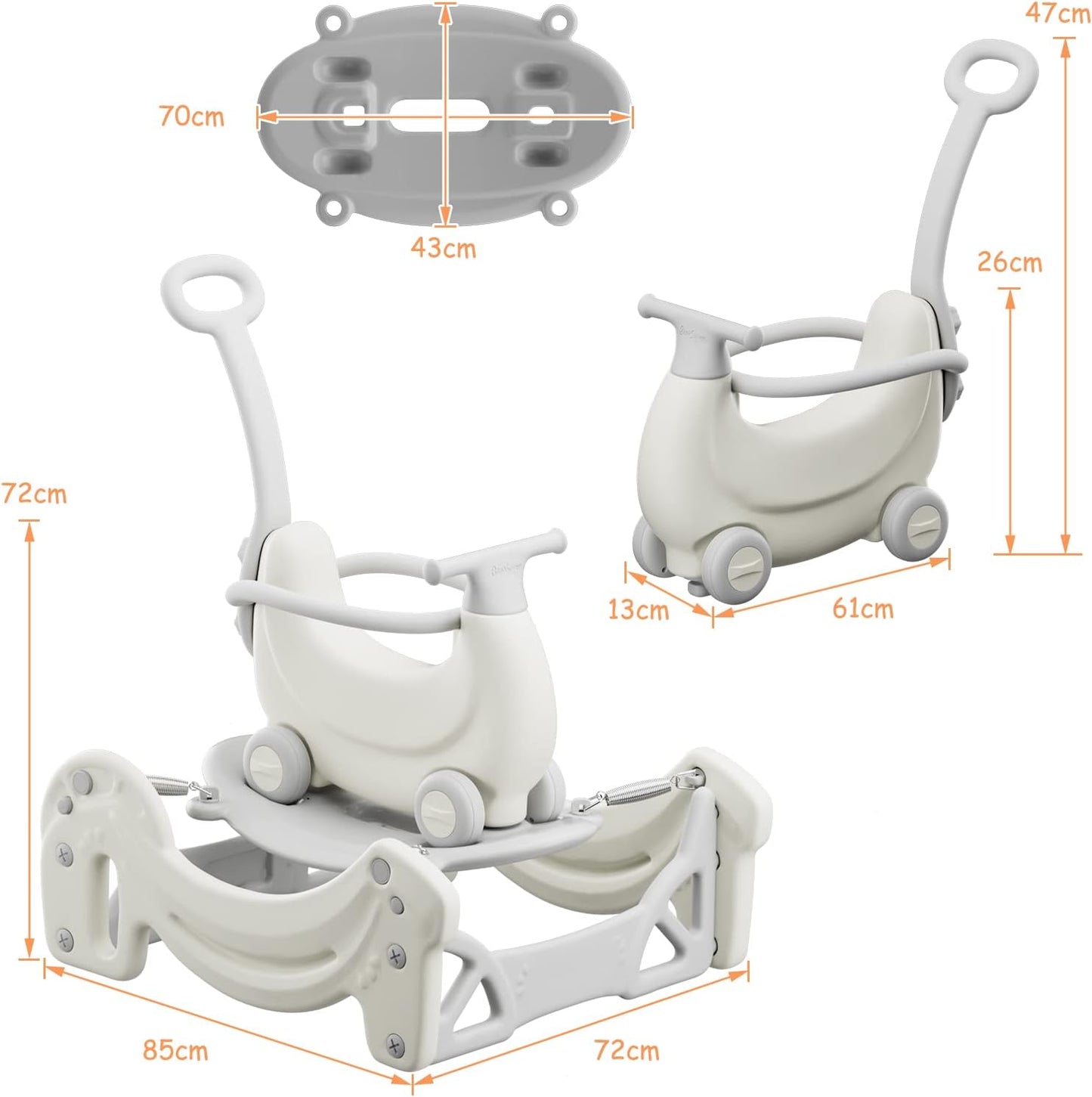 Cheval à Bascule Multifonctionnel 5-en-1 pour Enfants