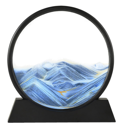 Art de Sable 3D de Mer Profonde en Verre Rond